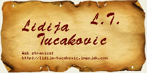 Lidija Tucaković vizit kartica